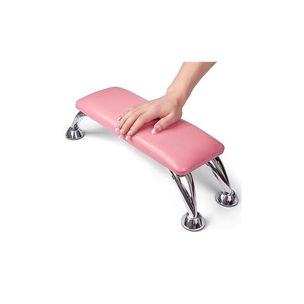 Arm Rest for Nails Tech, Easy Clean Nail Rest, Comfortable, Supportive Hand Manicures and Pedicures, Salon-Quality Armrest with PU Leather Art (Black)