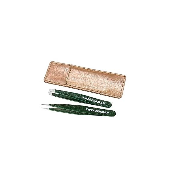 Tweezerman Enchanted Garden Mini Tweezer Set - Eyebrow Tweezers for Women and Men