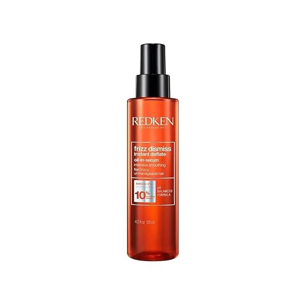 Redken Frizz Dismiss Instant Deflate Sulfate-Free Oil-In-Serum For Frizzy Hair - Enhances Smoothness and Shine With Babassu Oil
