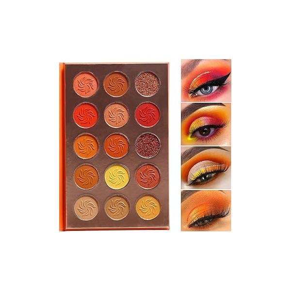 Green Glitter Eyeshadow Palette Highly Pigmented, Afflano Forest Emerald Christmas Makeup Palettes,Yellow Lime Grass Grinch Eye Shadow Pallet Matte Shimmer 15 Color