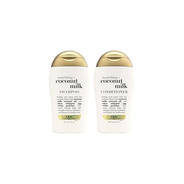 Ogx Nourishing Coconut Milk Shampoo & Conditioner Travel Size - 3 Oz. Each