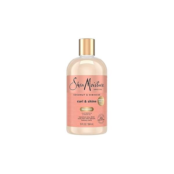 SheaMoisture Shampoo Curl and Shine for Curly Hair Coconut Hibiscus Paraben Free 13 oz