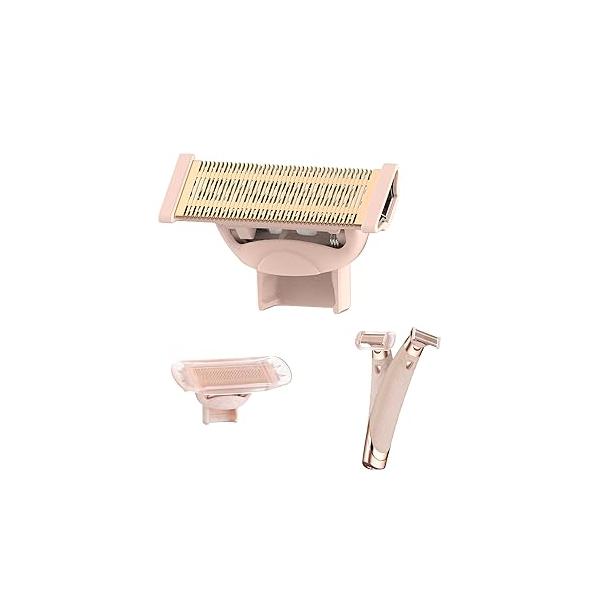 2 Pack Body Razor Replacement Heads for Flawless Nu and Finish Touch Blades Women,Rose Gold
