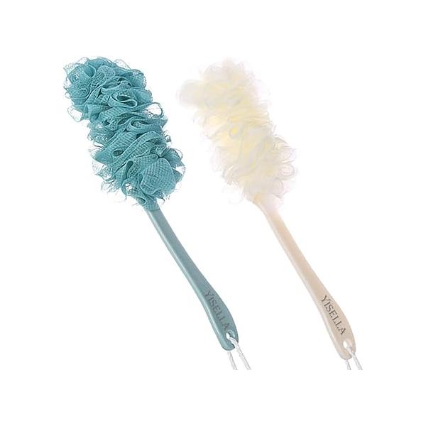 Back Brush Long Handle for Shower Sponges Women,Back Scrubber Loofah On A Stick Lufa with