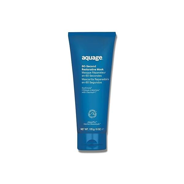 AQUAGE 60-Second Restorative Mask, Brings Back Strength and Moisture, Seals in Moisture Shine, 6 oz