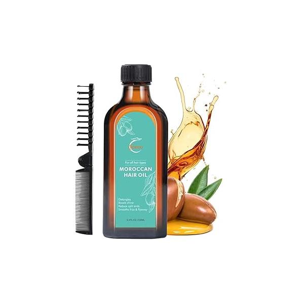 Premium Moroccan Argan Treatment Hair Oil, Nourishing for Healthy, Shiny Hair, Moisturizing, Repairing, and Frizz Control Formula