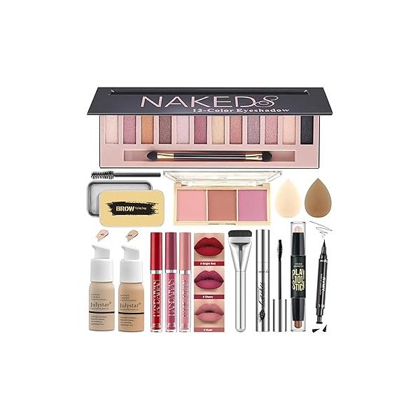 All in One Makeup Kit for Women Full Kit, Basic Cosmetics Beginner & Professionals, Eye Set Tween Girl, Make Up Kits Teenagers, Gift Girls, Teens(16-Sloth)