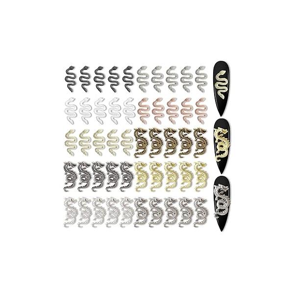 SILPECWEE 60pcs Snowflake Nail Charms for Christmas Winter Shine Jewels 3d Art Holiday Nails Design Rhinestone Crystal Decoration Accessories