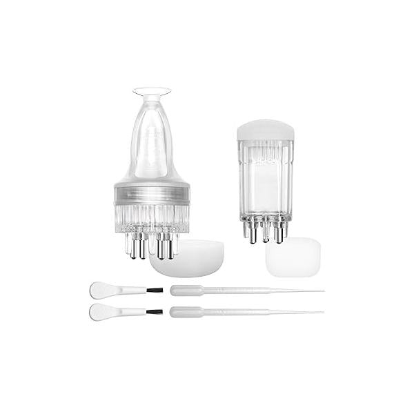 2p Minoxidil Applicator, Scalp Oil Applicator Food Grade Silicone Hair Suitable for Precise Control with Roller Ball Press Design (without Solution)