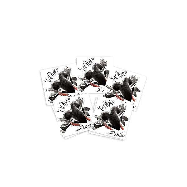 7 Sheets Snake Heart Temporary Tattoos - Halloween Tattoo for Women Men, Adults, Cosplay, and Party Makeup, Fake