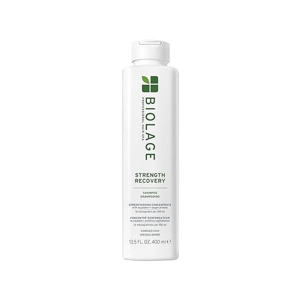Biolage Strength Recovery Shampoo - Reduces Breakage & Detangles, For Damaged Hair, With Olive Squalane Vegan Proteins, Paraben Mineral Oil-Free