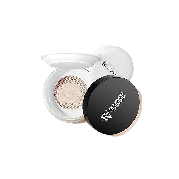 FV Matte Finish Translucent Loose Face Powder, Long-Lasting Lightweight Setting for Natural Look, Pore Minimizing, Fine Line Baking 0.35oz (10g)