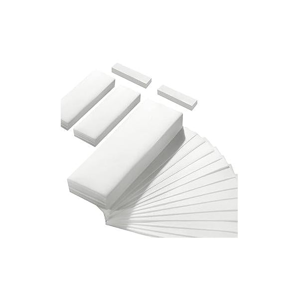 500 Pack Non Woven Wax Strips for Body and Facial Hair Removal, Different Sizes - Soft Waxing Paper Effortless Removal