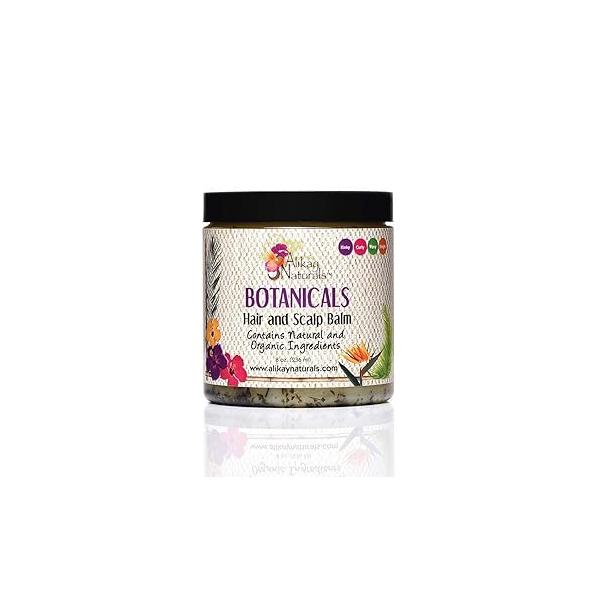 Alikay Naturals Botanicals Hair & Scalp Balm Natural Babassu Oil, Peppermint Oil Nettle 8 Ounce