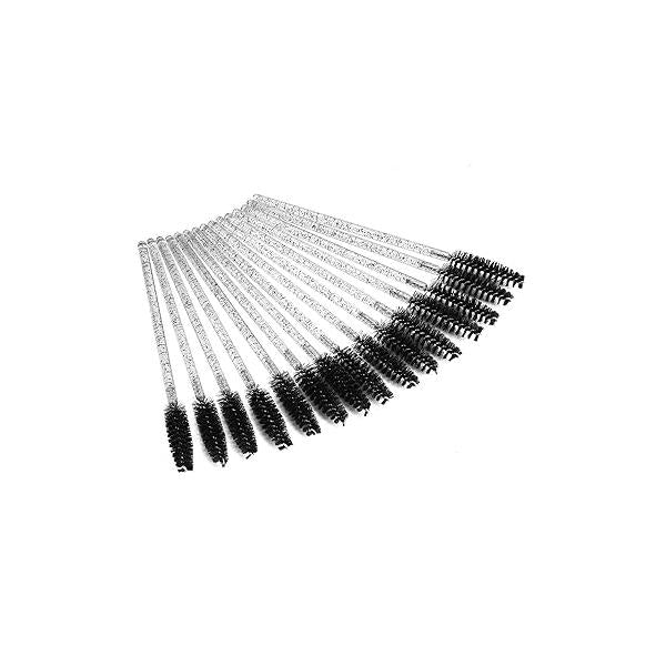 Tbestmax 300 Disposable Spoolies Mascara Eyelash Wands Brush Applicator for Extension Eyebrow and Makeup Pink