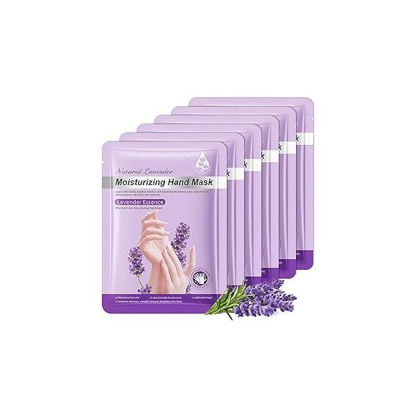 Hands Mask Moisturizing Gloves, 6PCS Hydrating Hand Peel Masks Exfoliating Gloves for Dry, Cracked, Rough, Aging Hands, Lightweight Soft Moisturizer Gift Set Women Men (B)