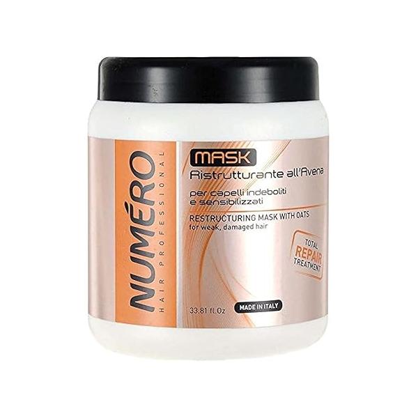Numero Restructuring Cream Mask Hair with Oat Extracts (33.81 fl.oz)