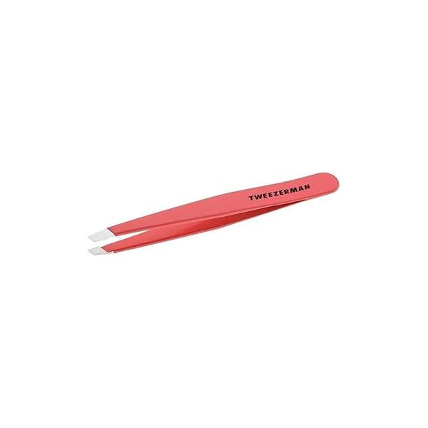 Tweezerman Fashion Color Slant Tweezer, Geranium, 1 Count