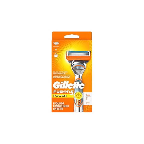 Gillette Fusion5 Power Razor for Men, 1 Handle + Blade Refill