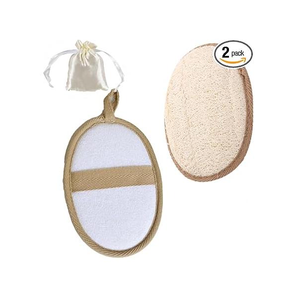 Natural Loofah Sponge for Exfoliating Body Scrub - Suitable Men & Women