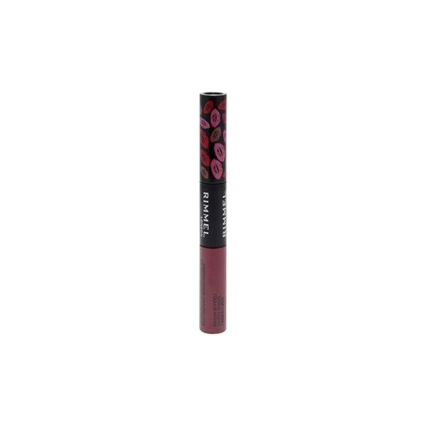 Rimmel London Provocalips 16hr Kiss-Proof Lip Color - Two-Step Liquid Lipstick to Lock in and Shine 005 Just Teasing, .14 fl.oz.