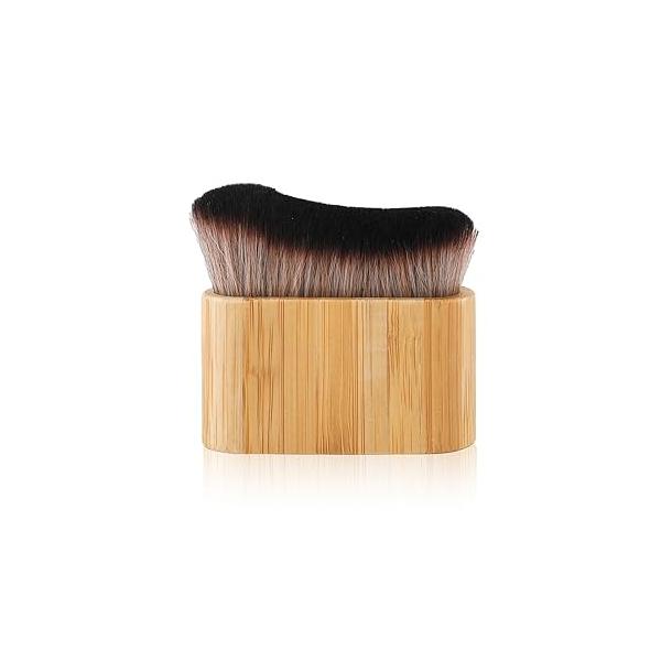 Self Tanning Brush, Tan Brush Tanner Applicator Blend Foundation Makeup Brushes Spray Blending Beauty Bronzer Body for Face Leg(Black-Brown)