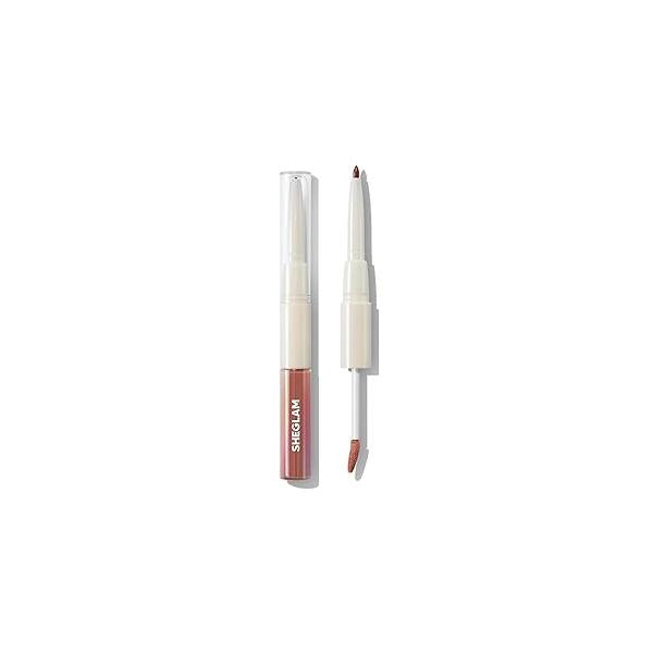 SHEGLAM 2-In-1 Lip Rules Liner & Gloss Pen Long Lasting Plumping Perfect Combo Makeup Set-Case X Case