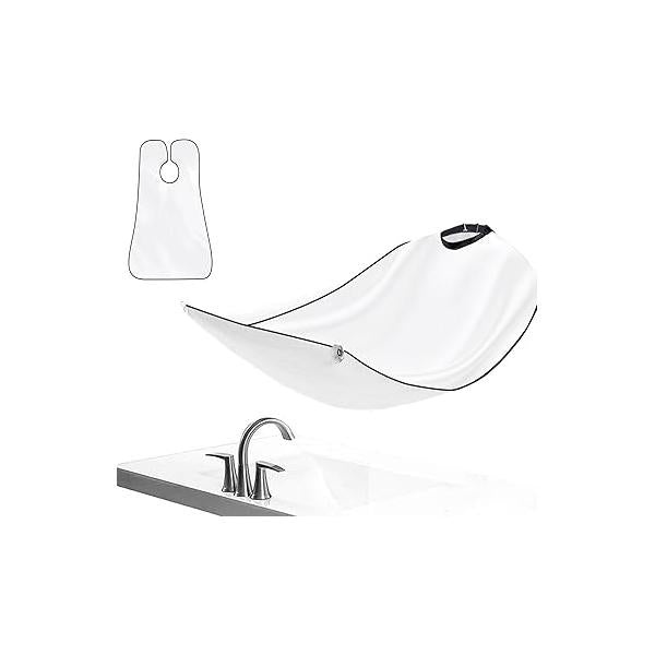 Beard Bib and Apron Catcher for Men Shaving Trimming, Non-Stick Cape Grooming Cloth, Valentine's Day Gifts