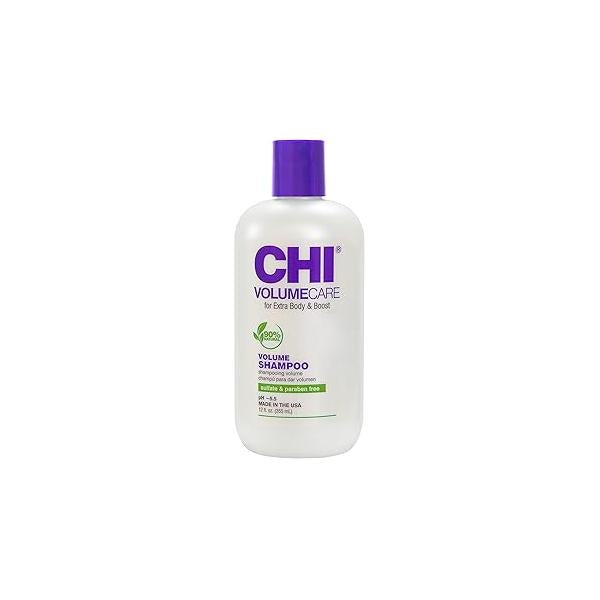 CHI VolumeCare Volumizing Shampoo, Increases Volume on Thin, Fine, or Flat Hair, Balances Moisture, Sulfate, Paraben, & Cruelty-Free, 12 Oz