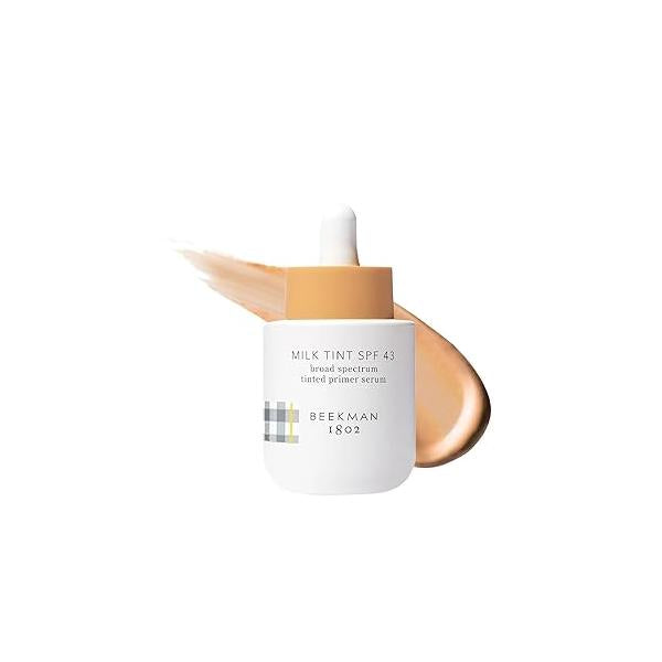 Beekman 1802 Milk Tint Face Primer with SPF 43, Fair - Oxybenzone Free 1 oz Tinted Mineral SPF, Makeup & Moisturizer Blends Seamlessly Good for Sensitive Skin Cruelty