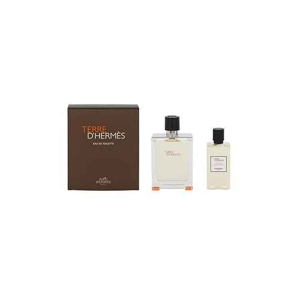 Hermes Terre D'hermes 2-Piece Gift Set for Men, (3.4 Oz Eau De Toilette Spray + 2.7 Hair & Body Shower Gel)