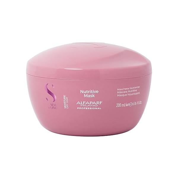 Alfaparf Milano Semi Di Lino Moisture Nutritive Mask for Dry Hair - Safe on Color Treated Sulfate, Paraben and Paraffin Free Professional Salon Quality