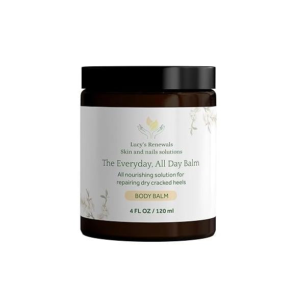 The Everyday, All Day Balm - Intense Moisturizer for Cracked Heels, Dry Skin & Body Care | Natural Shea Butter, Tea Tree Coconut Oil Paraben-Free (4 FL OZ)