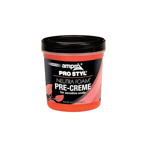 Ampro Pre-Creme Base for Sensitive Scalp - Wax Enhanced with Petroleum Jelly Formulated to Protect Your During Chemical Processing Relieves and Soothes Discomfort 12.5 oz