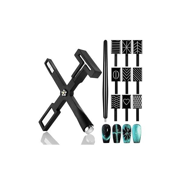 11Pcs Nail Magnet Set for Cat Eye Gel Polish 5 in 1 Multifunction Wand Nails Magnets Sticks Magnetic Design Tools Art