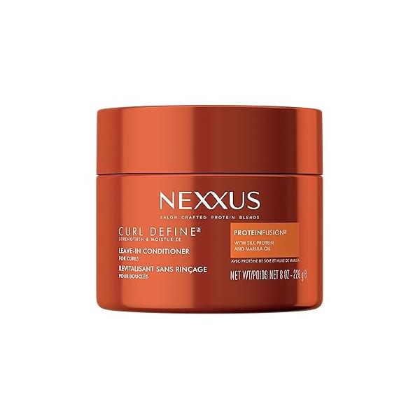 Nexxus Curl Define Leave-in Conditioner for Curly Hair with ProteinFusion Moisturizing Curls 8 oz