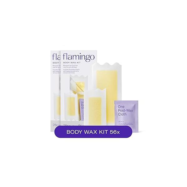 Flamingo Wax Strips for Hair Removal, Women's Body Kit, Pack of 2