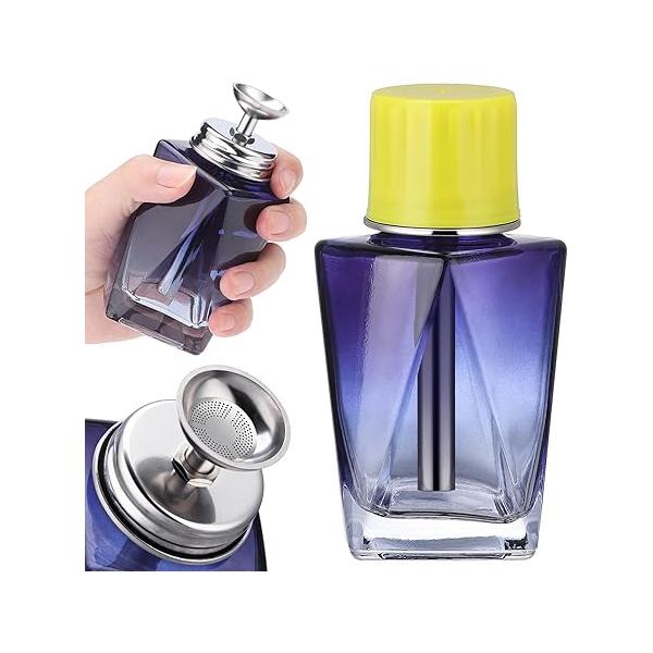 Noverlife 4Oz / 120ml Glass Acetone Pump Dispenser with Cover, Triple-Filter Clog-Free Alcohol Push Down, Refillable Nail Polish Remover Bottle, Pumping Press Makeup Container