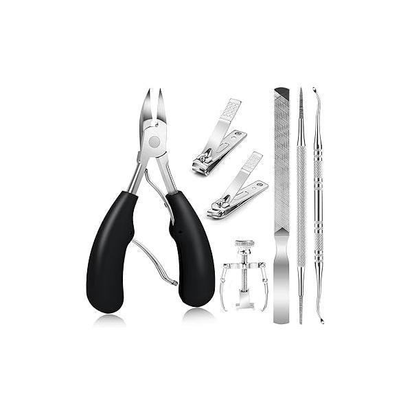 12PCS Ingrown Toenail Tool Treatment Pedicure Tools，Ingrown Kit Nail Clipper Set By JTIEO