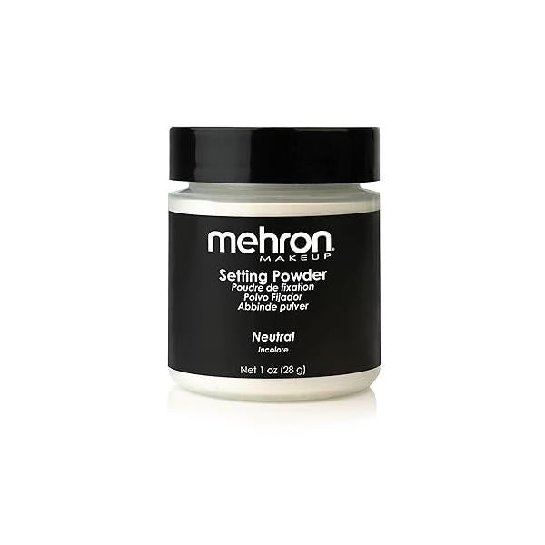 Mehron Makeup Setting Powder | Loose Perfect for Halloween 1 oz (28 g) (Neutral)