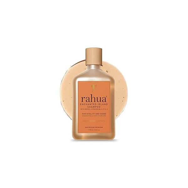 Rahua Enchanted Island Hair Shampoo with Biotin, 9.3 Fl Oz, Supports Strength, Growth & Shine for All Types, Vitamin C, E, A B6, Coconut Guava Scent, Nourishing Care Men and Women