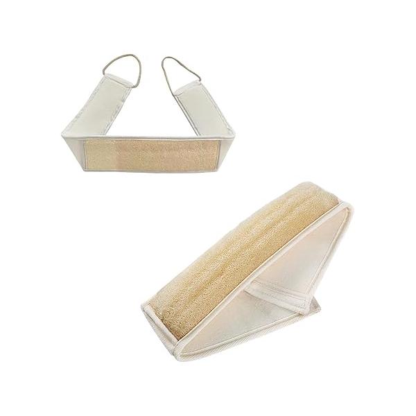 4 Pack Natural Loofah Exfoliating Body Scrubber, Made with Shower Sponge, Bath Sponge for Women and Men, Face, & Dishes