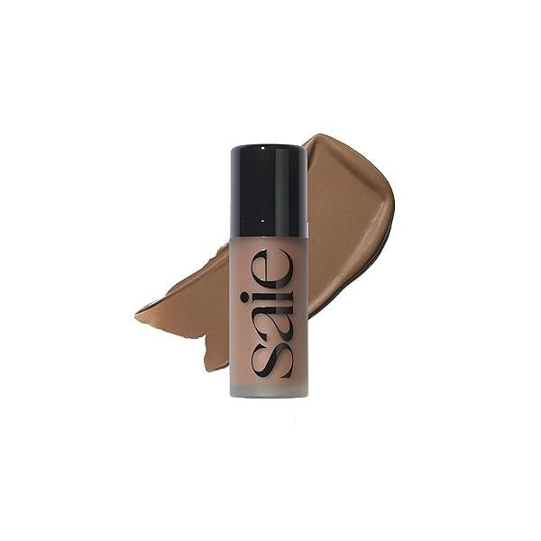 Saie Dew Bronze - Hydrating Liquid Bronzer Stick For a Sun Kissed Glow Contour Infused with Nourishing Skin Care Ingredients Sculpted Face Makeup Essential Sand (0.4 oz)
