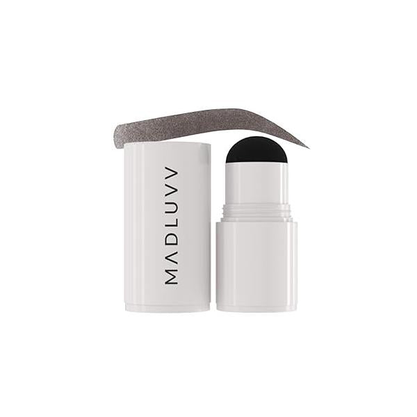 MADLUVV Brow Stamp Refill* - Color for Brows & Root Touch Up Women Men, Instantly Conceal Hair Loss, Grey Hair, Thinning with Stain-Proof/Smudge-Proof Powder Formula (Dark Brown)