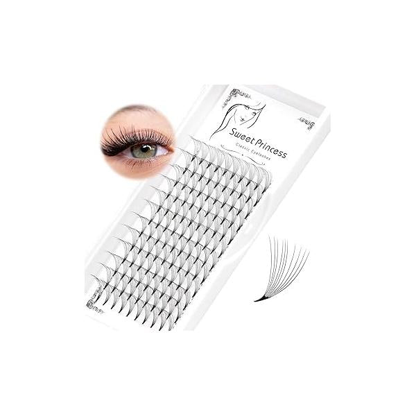 120Pcs Thickness 0.07mm C Curl,Premade 10D Fans Volume Eye Lashes Extensions Nature Long Professional Individual False Eyelashes Cluster Makeup Tools 8-18mm to Choose (9MM)