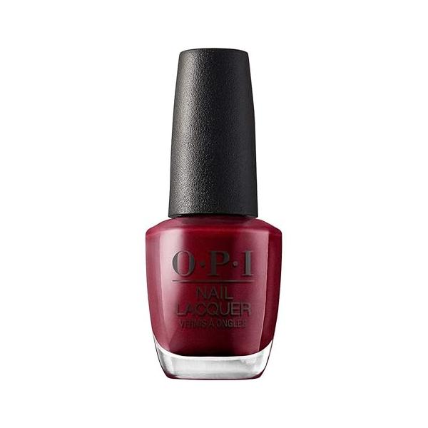 OPI Nail Lacquer Polish | Opaque Bright Red Shimmer Chip Resistant Vegan, Fast Drying, Streak Free