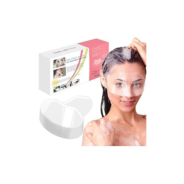 300 PCS Shower Face Eye Shields EBANKU Microblading Permanent Makeup Visors for Adults Disposable Plastic Hairspray Salon Eyelid Aftercare