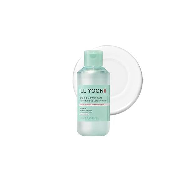 Illiyoon Gentle Deep Eye Makeup Remover | for Waterproof Mascara, Lipstick, Eyeliner, Non-Greasy 2-Phase Oil & Water Formula, Ophthalmologist Tested, Vegan, Korean Skin Care, 4.73 fl.oz.