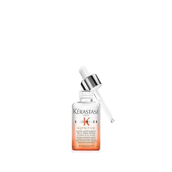 Kerastase Nutritive Split Ends Hair Serum For Dry - Nourishing Leave-In Oil Treatment Smoothness and Shine, Ultra-Sealing Formula With Anti-Dryness Polymers, 50 ml