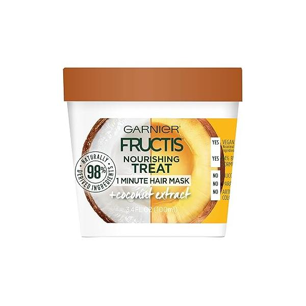 Garnier Fructis Coconut Hair Treat Mask, 3.4 fl. oz.